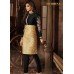 BLACK AND GOLD STRAIGHT CUT SUIT HR5033