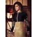 BLACK AND GOLD STRAIGHT CUT SUIT HR5033