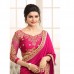 17706 BRIGHT FUCHSIA KASEESH PRACHI GEORGETTE SAREE WITH HEAVY EMBROIDERED BLOUSE