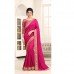 17706 BRIGHT FUCHSIA KASEESH PRACHI GEORGETTE SAREE WITH HEAVY EMBROIDERED BLOUSE