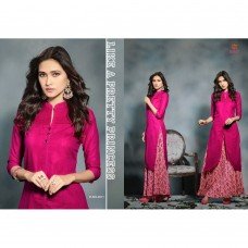 2011 BURGUNDY KAIRA STRAIGHT COTTON READY MADE KURTI 