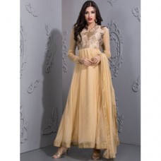 Gold Flare Dress Indian Wedding Evening Gown
