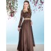 BROWN ROYAL LONG GOWN (READY MADE)