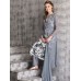 GREY BELTED JACKET STYLE SHEER READY MADE DRESS