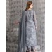 GREY BELTED JACKET STYLE SHEER READY MADE DRESS