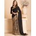 IDS-18 BLACK WEDDING WEAR SAREE WITH READY STITCHED BLOUSE 