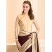 ZIDS-19 CHOCOLATE BROWN LOVELY OCCASION WEAR SAREE (READY MADE)