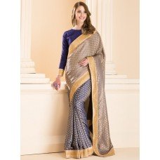 ZIDS-27 BLUE OMBRI BANARASI BOOTI PARTY WEAR SAREE