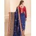 ZIDS-29 NAVY BLUE FORMAL SAREE WITH GOLD MOTIFS AND STITCHED BLOUSE 