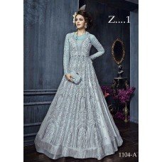 POWDER BLUE HEAVY EMBROIDERED INDIAN BRIDAL READY MADE LEHENGA